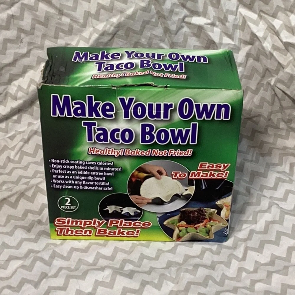 Set of 2 Make Your Own Taco Bowl - New Open Box